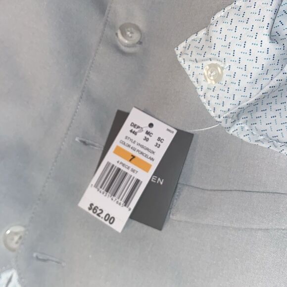 Van Heusen NEW Light Gray Boys Vest Suit Set 4-piece size 7 Special Occasion - Picture 6 of 6